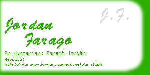 jordan farago business card